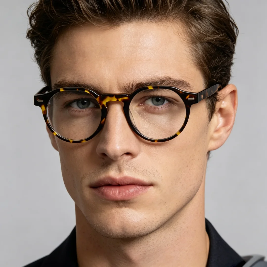 

BETSION Japanese Vintage Round Acetate Eyeglasses 50mm Full Rim Reading Glasses Presbyopia Myopia Prescription Men Women Eyewear