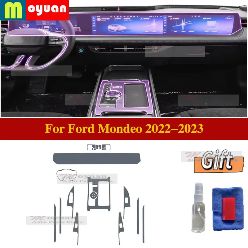 

For Ford Mondeo 2022-2023 Navigation Dashboard interior center console protectIve sticker TPU protective car repair film