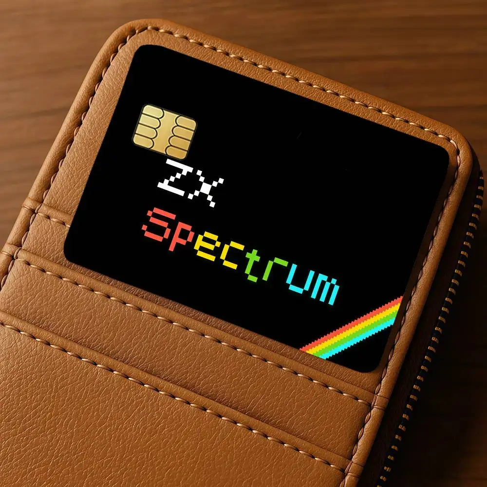 Sinclair Zx Spectrum Credit Skin Cover Card Stickers 4PCS Film Bus Pass Front Decoration Bank Debit Waterproof