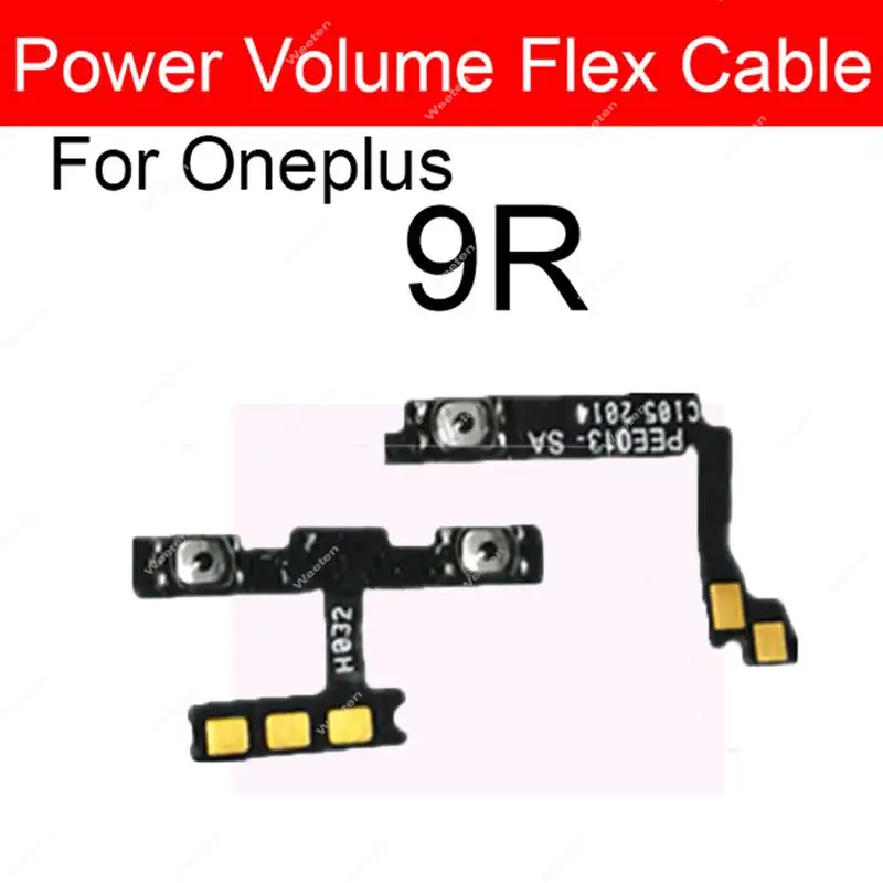 Power Volume Flex For OnePlus 1+ 9 9R 9 Pro On OFF Power Volume Buttons Flex Cable Side Keys Flex Cable Parts