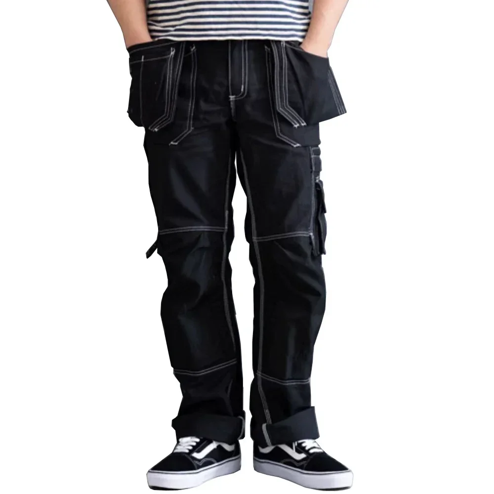 Vintage Uniform Men's Loose Sweatpants Casual Wide-leg Pants Versatile Tactical Pants Large Capacity Casual Sports Retro Pants