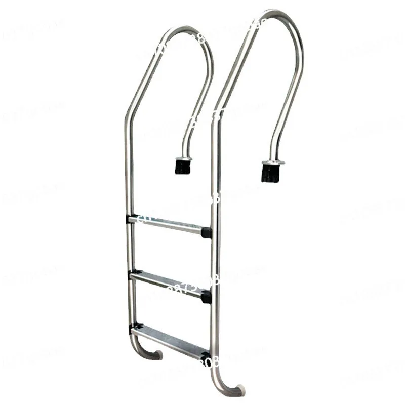 Swimming pool escalator 304 stainless steel handrail pool climbing ladder descent handrail thickened tread staircase