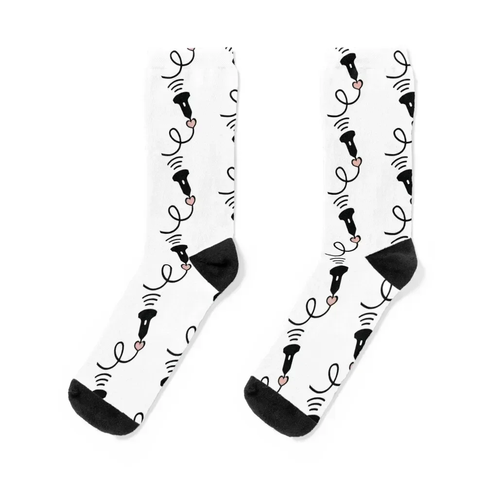 

Ultrasound Sonography Heart Socks warm winter cool custom Toe sports Socks Ladies Men's