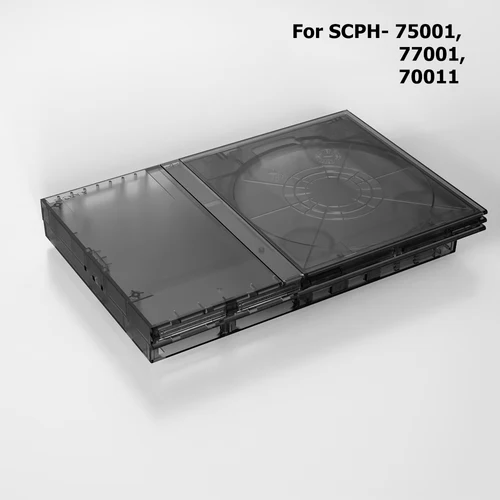 Imagen 2 del producto Bitfunx Funda de repuesto translúcida negra y morada para consola de juegos PS2 Slim