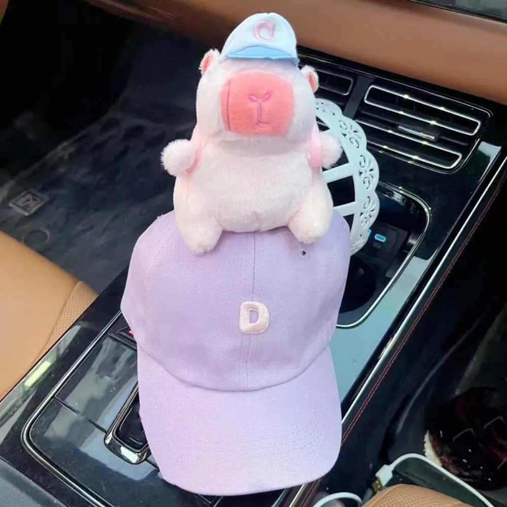 

Breathable Capybara Baseball Cap Embroidered Letters Cotton Children Peaked Cap Soft Korean Style Kids Sunscreen Hat Summer