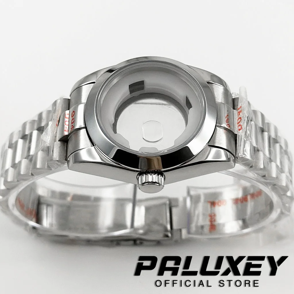 NH05 31MM Waterproof Stainless Steel Sapphire Glass President Strap Watch Case for Ladies Women Fit NH05 NH06 Movement