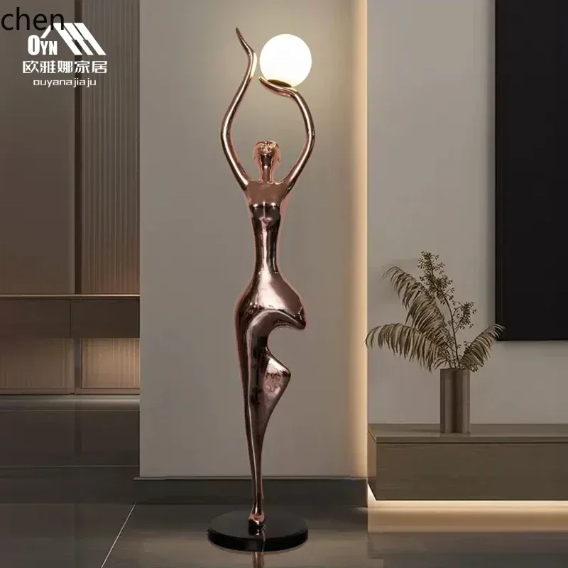 HT Figure Sculpture Large Ornament Stairs Dance Muse Art Landing