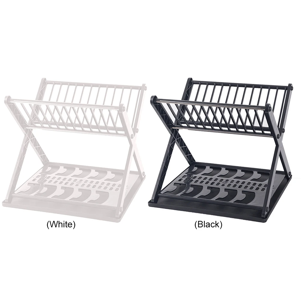 رف أطباق مزدوج الطبقات من الفولاذ المقاوم للصدأ، رف تخزين أدوات المائدة، رف تجفيف أدوات المائدة للمطبخ المنزلي #4