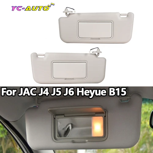 Imagen 2 del producto Para JAC J4 J5 J6 Heyue B15 accesorios para visera delantera con espejo de maquillaje accesorios de coche con luz 5702030U2090 5702030U7154