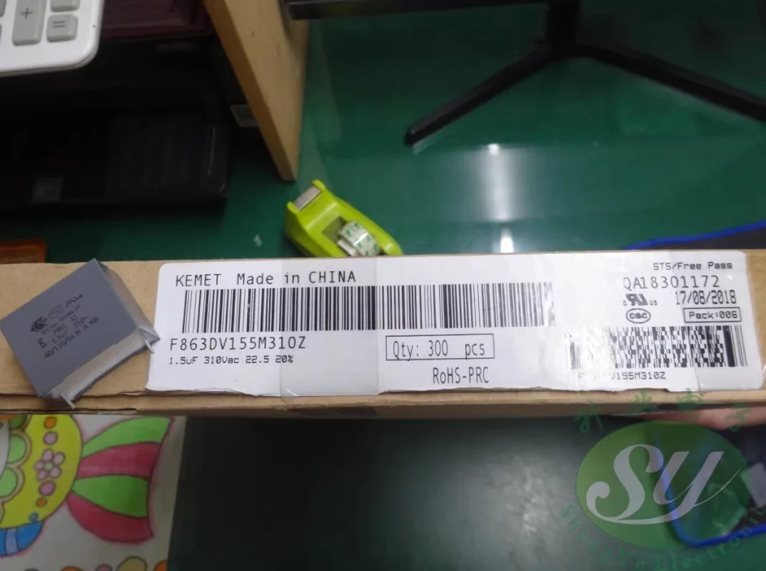 

10PCS F863DV155M310Z 1.5uf/310VAC 1u5 155 New film capacitor 22MM