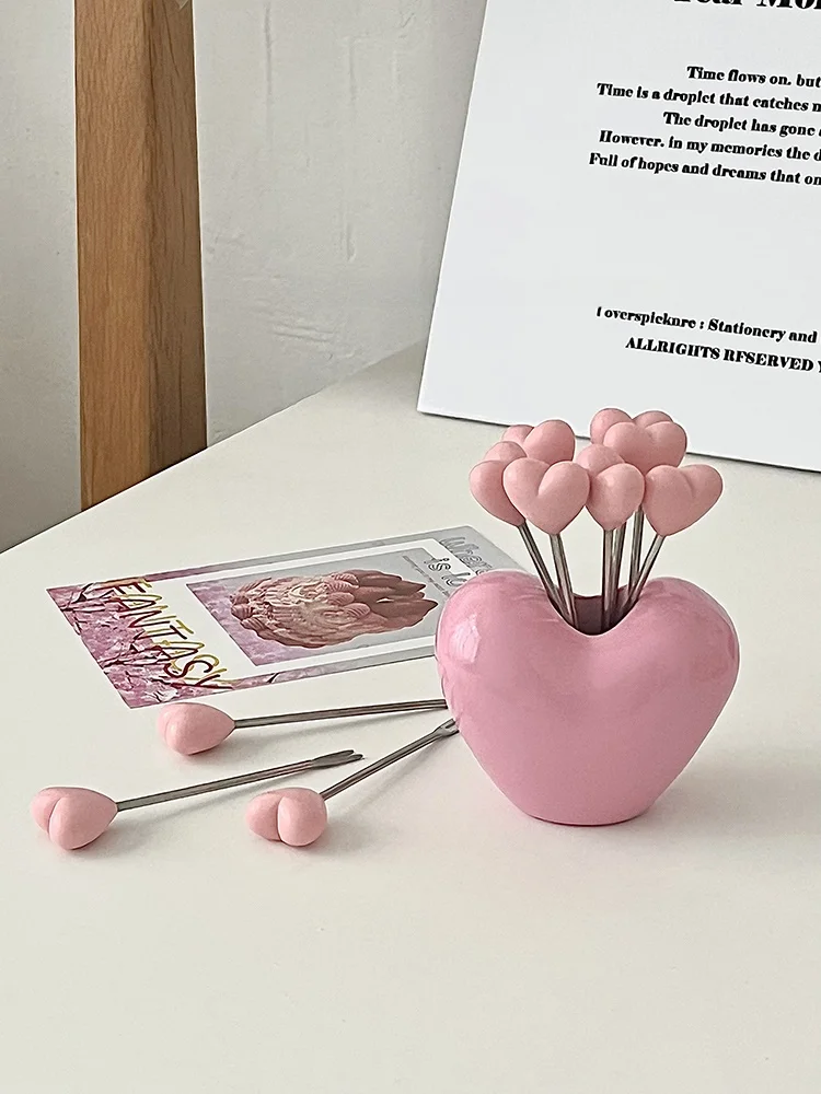 

Stainl Steel Fruit Fork Cute Home Living Room Children's Dert Small Fork Decorative Ornaments Series 400 Stainl Stee...