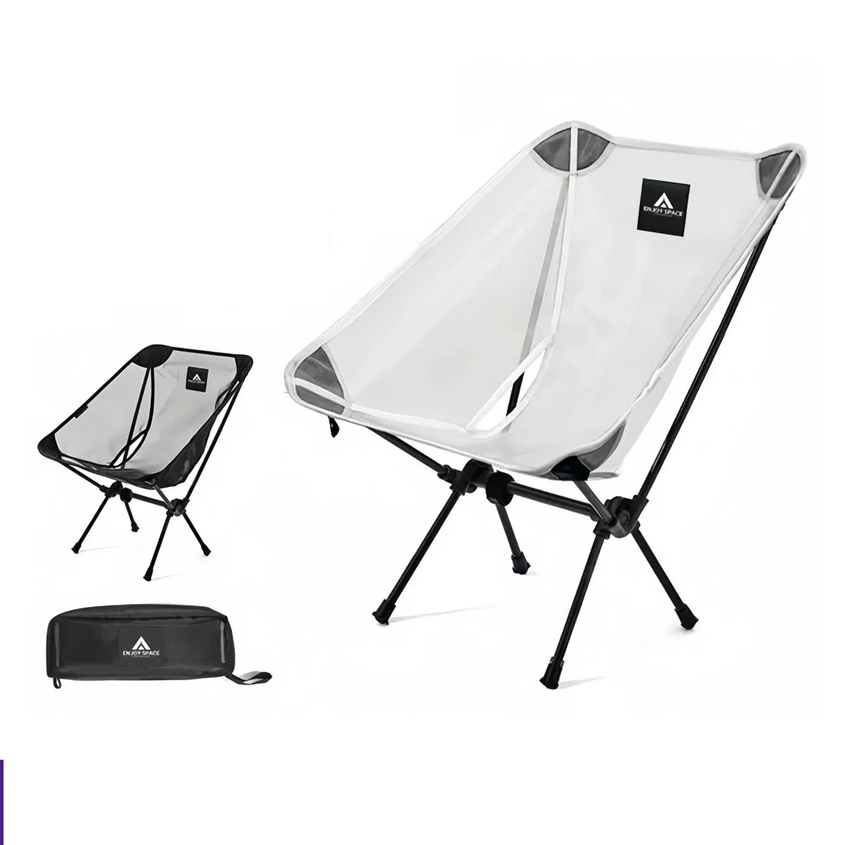 

Folding Moon Chair Camping Chairs Set Lightweight Picnic Gear Fishing Backpacking Al Detachable Hiking Picnic Seat 150KG Loaded