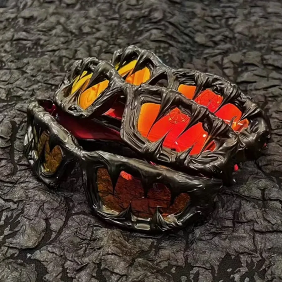 แว่นตาทรงเขาปีศาจสไตล์ดาร์ก โกธิค พังก์ สำหรับแต่งกายฮาโลวีน  อุปกรณ์เสริมสำหรับงานปาร์ตี้สุดเท่ สำหรับผู้ชายและผู้หญิง