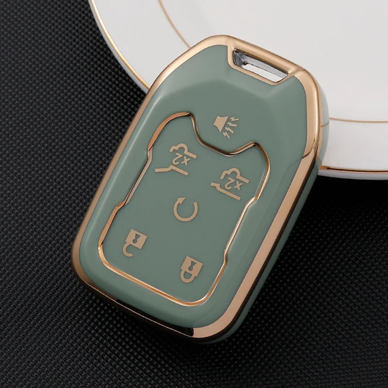 TPU Car Remote Key Fob Protective Cover Case Shell with Keychain For CHEVROLET Silverado 1500 3500HD Terrain Acadia GMC Sierra view 6