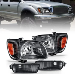 Headlight Assembly Headlamp Reflector for Toyota Tacoma 2001 2002 2003 2004 Headlight+Corner Parking Signal Lights+Bumper Light