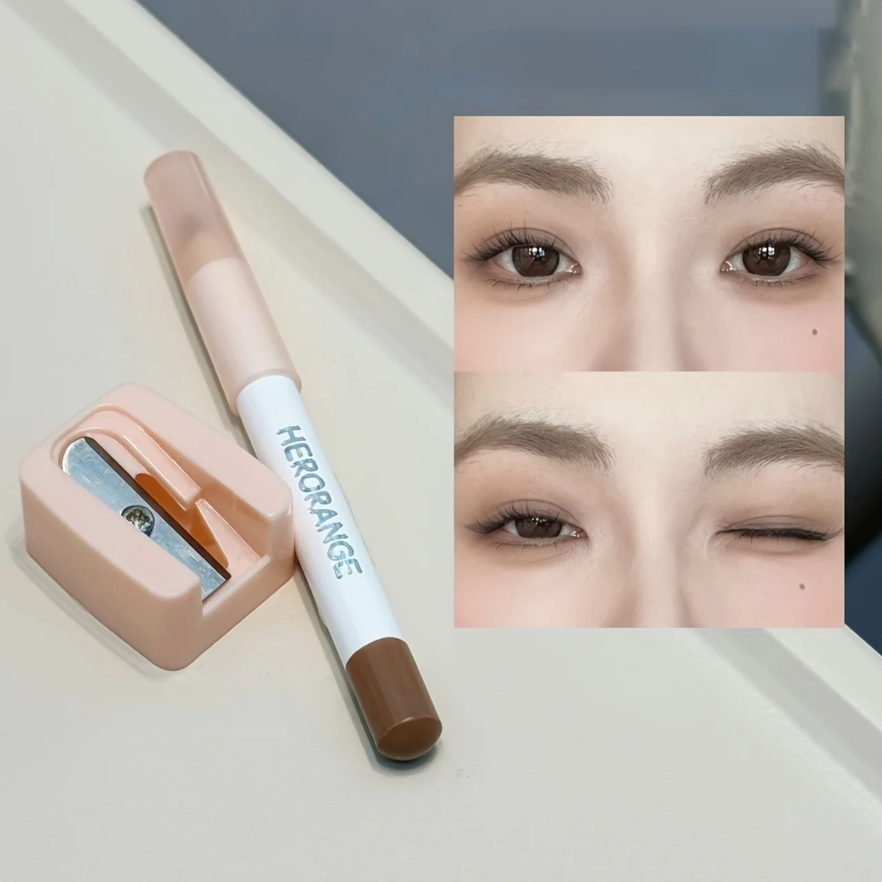 Herorange ミニメイクアップセット 6点セット リップグロス、リップグロス、アイライナー、ブラッシュ、アイシャドウ、長持ち、防水、化粧品セット、クリスマスギフト