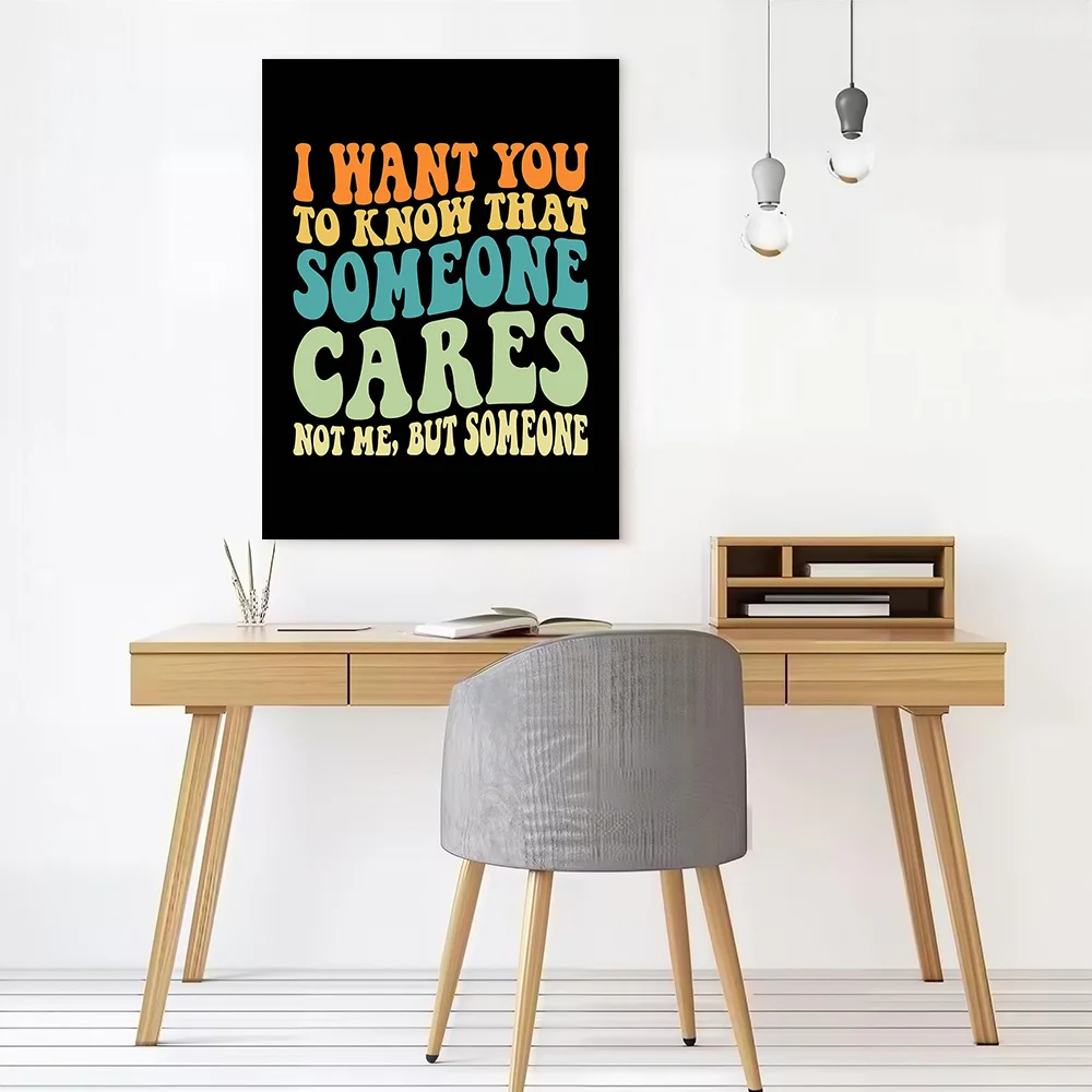 Someone Cares Funny Canvas Wall Art Poster Custom Wall Paintings Personalized Photo Printing for Gamer Decoration Bathroom Decor