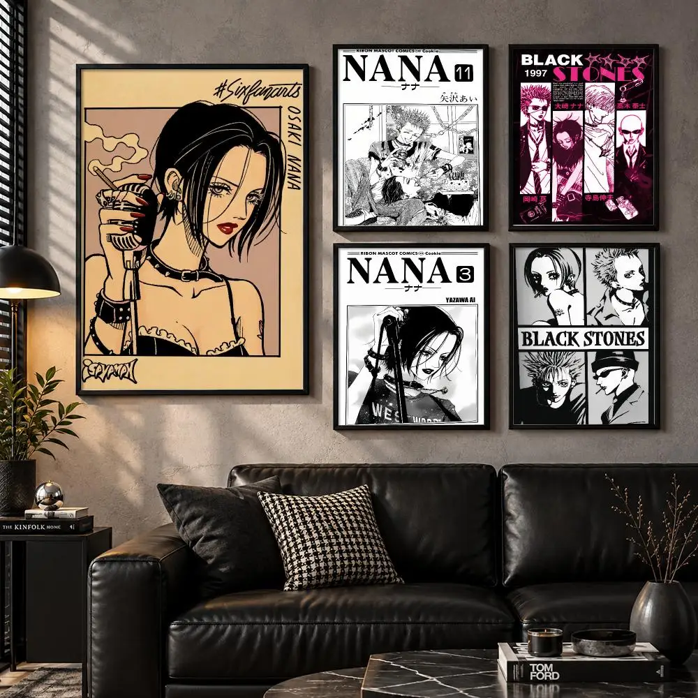 Anime N-Nana Osaki Line Poster Wall Art Sticker For Living Room Bedroom Bar Home Decor Mural Painting Decoration