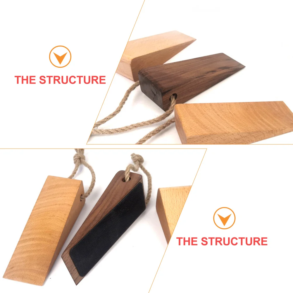 

Wood Door Stopper Heavy Duty Portable Adjustable Non Slip Environmental Odorless Baby Safety Door Floor Grips Stoppers Wedges