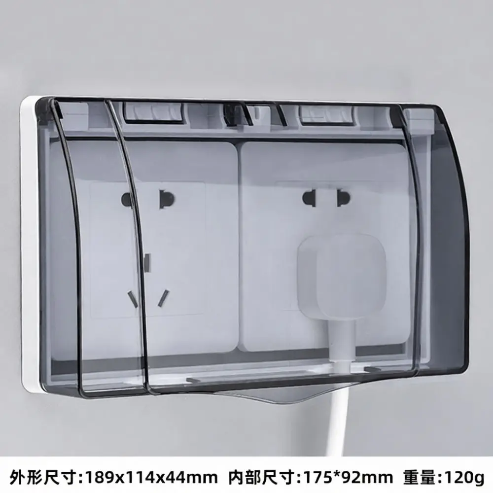 Wall Socket Protector Box 86 Type Waterproof Case Adhesive Transparent Splash Guard Bathroom Switch Safety Cover Shield