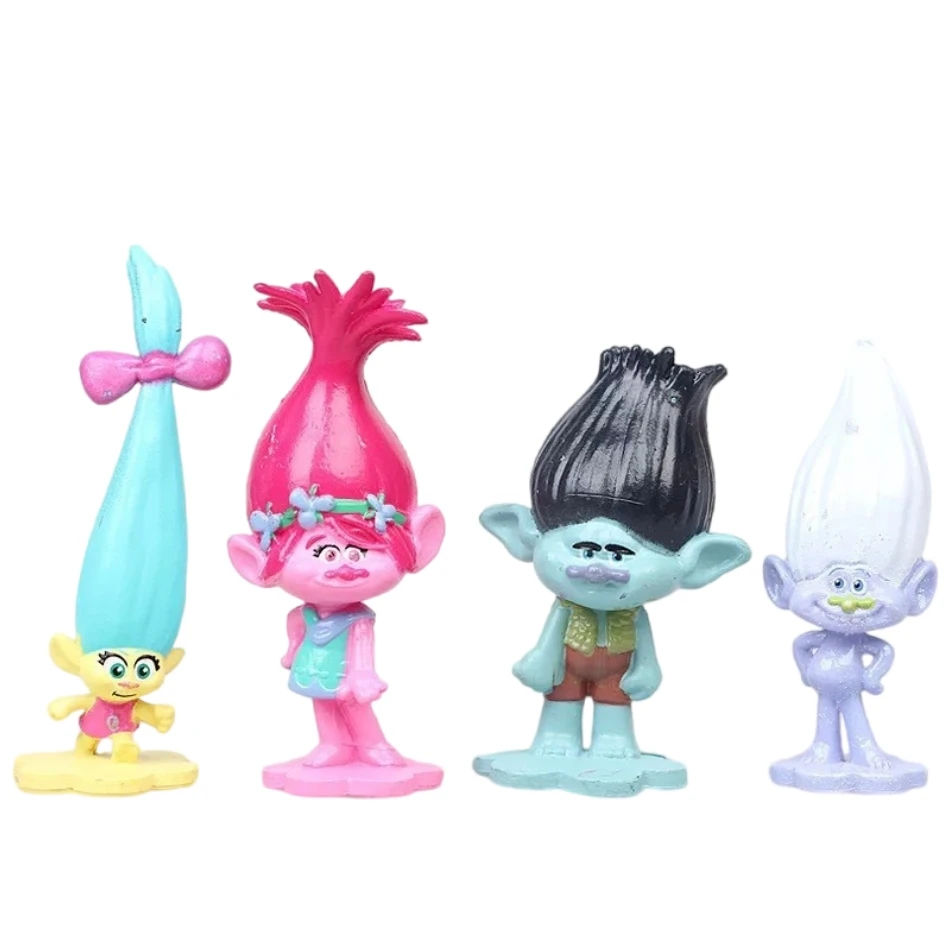 3-6cm 12pcs/Set Trolls Branch Critter Skitter Figures Trolls Children Trolls PVC Action Figure Toy Cartoon Character Kids Gifts