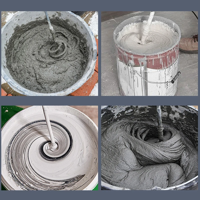 Cement Mixing Rod Mixer Drill Paint Stirring Rod Plaster Mortar Mixing Paddle Putty Powder Coating Paint Electric Mixer Rod Head