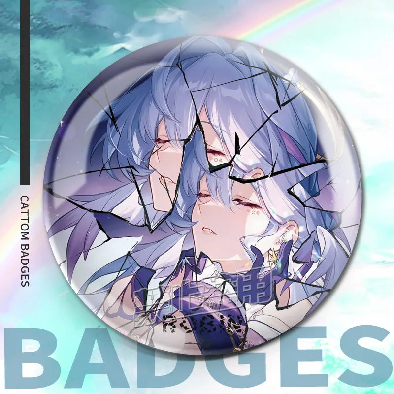Honkai Star Rail Round Game Badge Fans Collectibles Pin Accessories Firefly Kafka Blade Robin Boothill Shattered Style Brooch