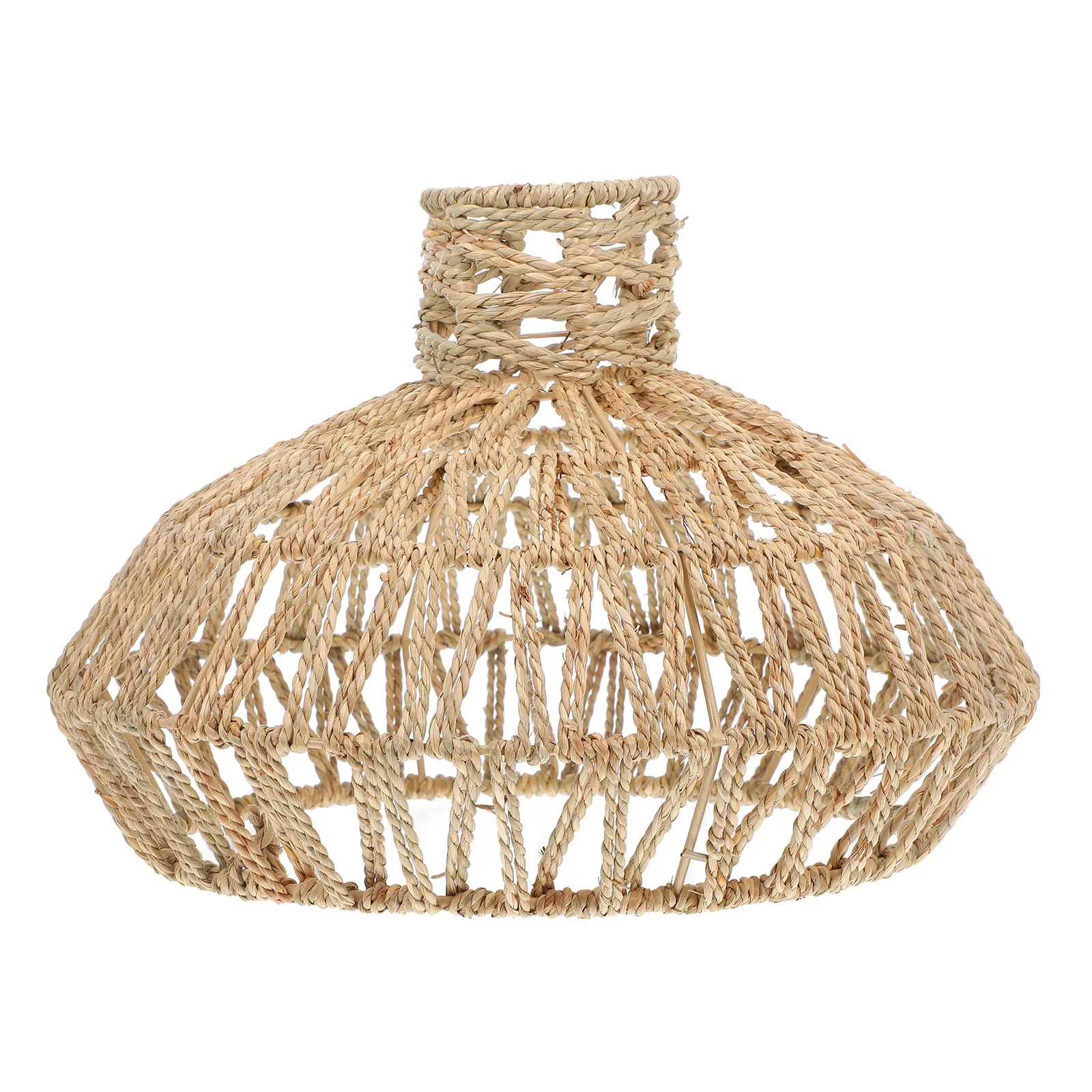 

Плетеный абажур из соломы для подвесного светильника в стиле бохо, винтажный ротанговый чехол для декора спальни, кафе, замена для потолочного освещения