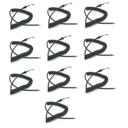 maxtonData Lot 10PCS Replace Speaker PTT Mic 6 pin Plug Cord Cable for Yaesu MH-48A6J FT-2800 FT-100D FT-8900 Mobile Radio