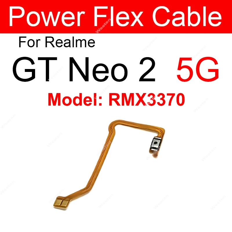 Power Volume Buttons Flex Cable For Realme GT GT Neo 2 2T GT Master Explorer 4G 5G Power Volume Side Keys Ribbon Accessories