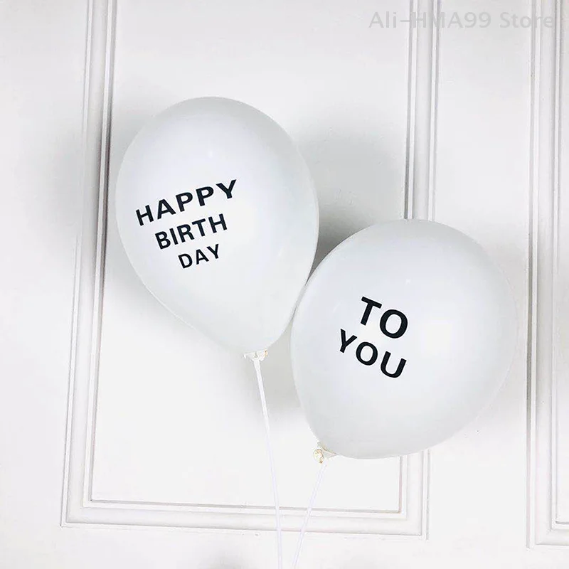 

White Latex Balloon Happy Birthday To You Happy Birthday Balloon Birthday Party Decoration