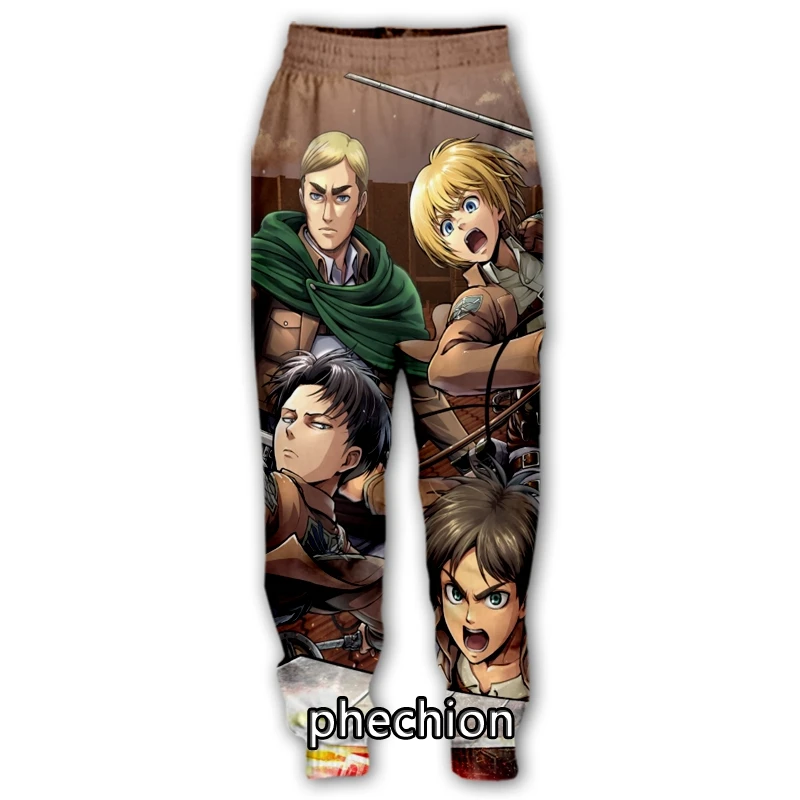 phechion New Men/Women Attack on Titan 3D Printed Casual Pants Fashion Streetwear Men Loose Sporting Long Trousers F57