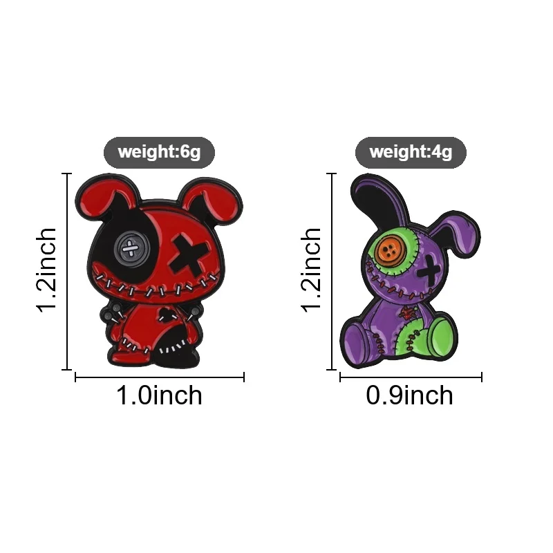 2-5 Stück/Set Halloween-Abzeichen Gruselige Emaille-Pin Sugar Skull Pilz Hexe Schwarze Katze Brosche Cartoon-Geist Boo Accessoire – Detail 17