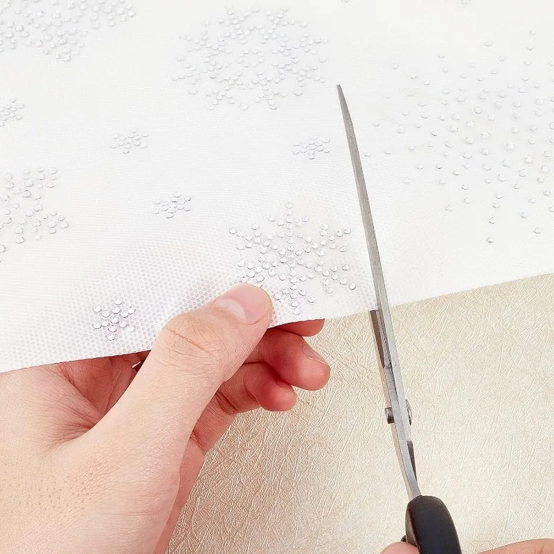 2 ورقة حديد ندفة الثلج على حجر الراين نقل الحديد على زين الإصلاح الساخن مع 16 قطعة نمط رقاقات الثلج ملصق ندفة الثلج #6