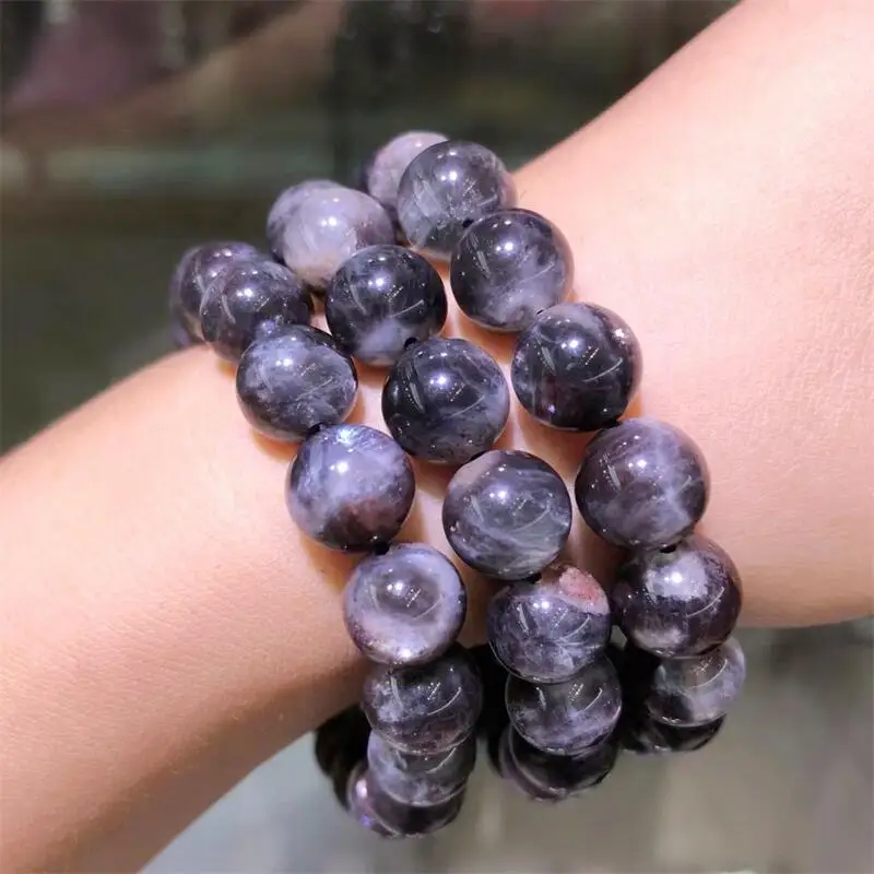 Natural Skeletal Quartz Bracelet Handmade Crystal Quartz Jewelry Stretch Bangle Children Birthday Gift 1pcs 8/12MM