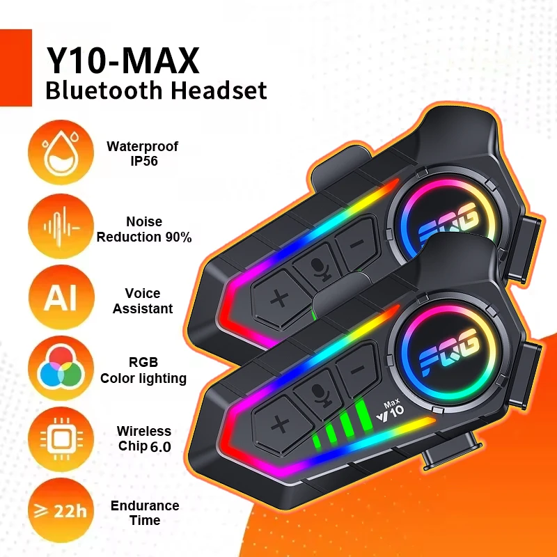 

Наушники для шлема Bluetooth 6.0 Водонепроницаемые передние и задние наушники 10 м Домофон 1000 мАч 20 часов Срок службы батареи Бесплатное освещение вызова