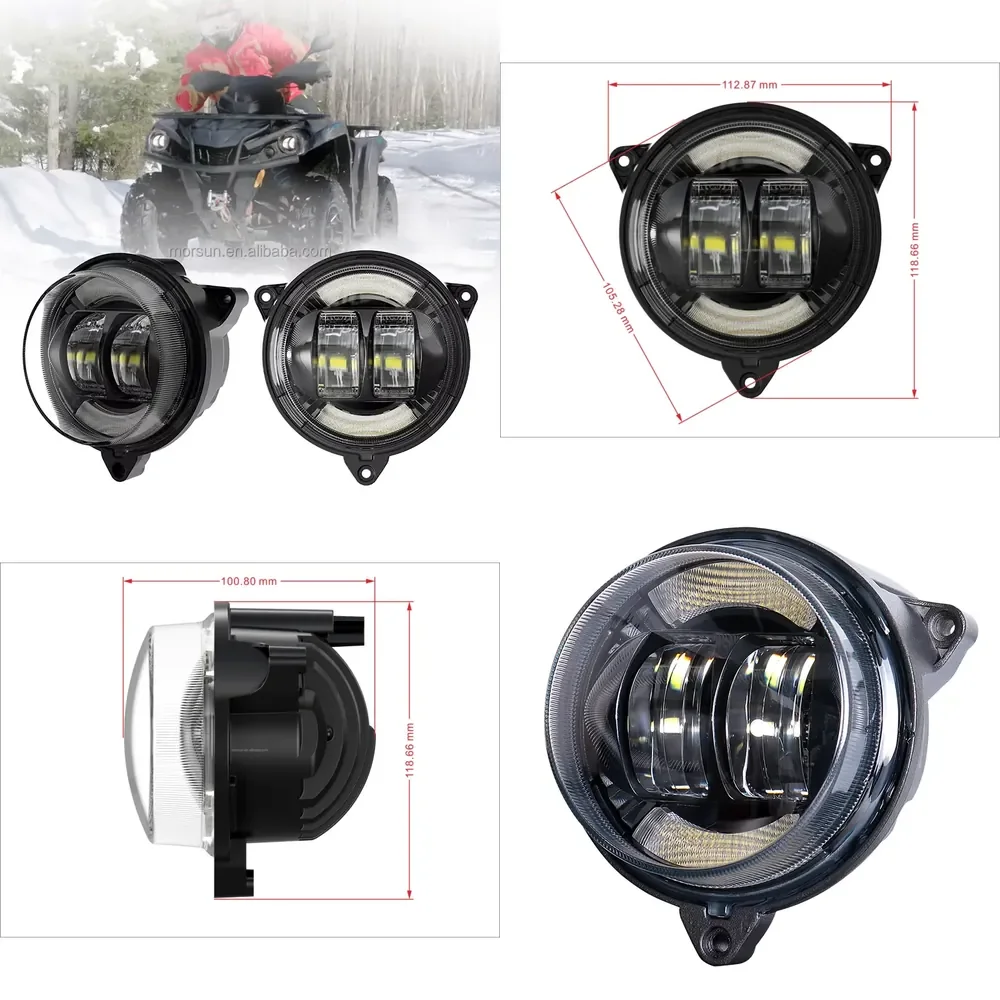 Faro delantero LED de luz baja para Can-Am Outlander UTV, compatible con Can-Am Outlander 500 650 800 850 1000 XMR STD XT de 2012 a 2022