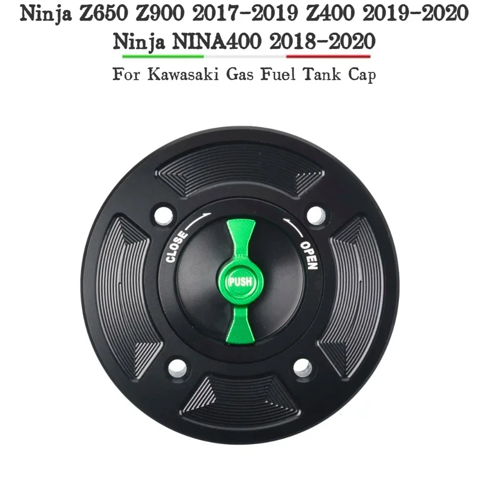 CNC Fuel Tank Cap Cover For Kawasaki Z650 Z900 2017-2019 Z400 2019-2020 Ninja 650 2017-2019 NINA400 2018-2020