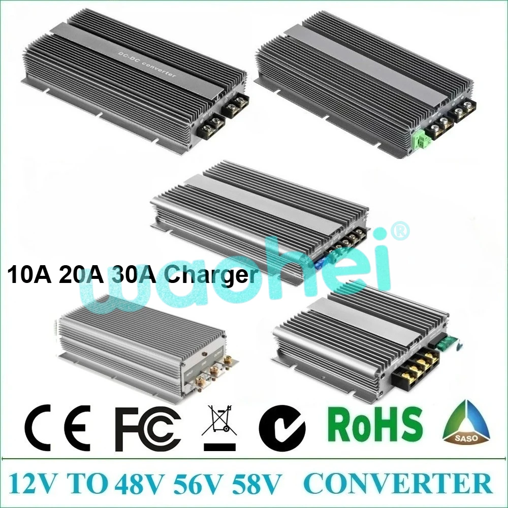 

12V TO 48V 56V 58V 10A 20A 30A Step Up Boost Converter Voltage Stabilizer Automotive Regulator Boost Module Factory Price CE