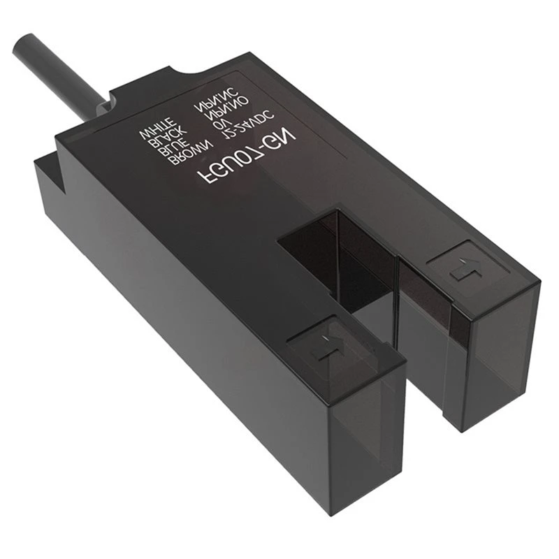 b04b-fgu07-gn-uスロット光電センサー、ポテンショメータ調整機能付き、7mm、透明-不透明シーリングフィルム用、検出用