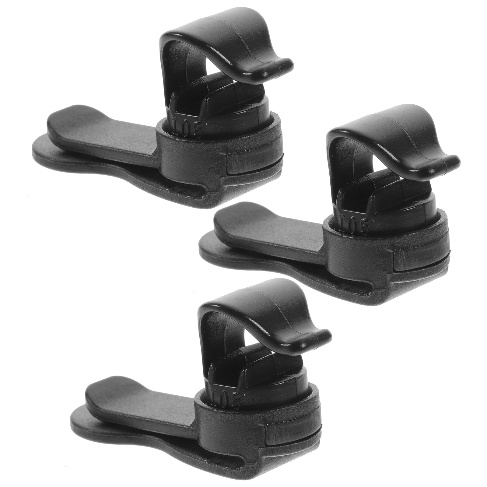 

3 Pcs Black Water Tube Clips Bladder Clamps Cycling Climbing Backpack Straps Wear Resistant Magnetic Buckles Hiking Accessories