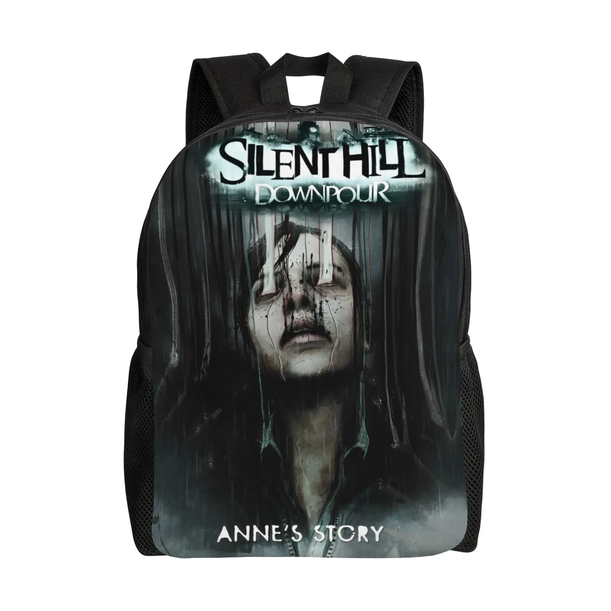 

Классический рюкзак Silent Hill с карманом, студенческий, деловой, для любителей хоррор-игр, рюкзак Anne Daypack для мужчин и женщин, сумка через плечо для ноутбука