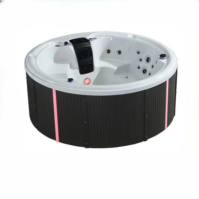 Outdoor Spa Hot Tub,Multi-person Massage Hydrotherapy Bathtub,Large Constant Temperature Heating Garden Acrylic Swimming Pool