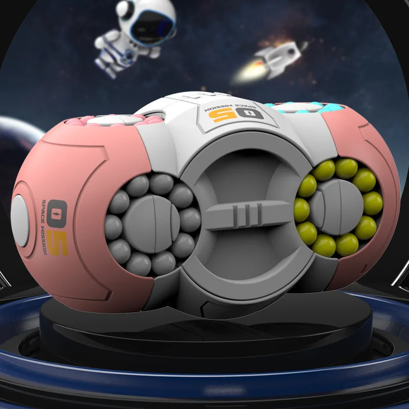 Jouet Fidget de haricot magique spatial polyèdre 3D, Rotation douce, flexibilité à 360 degrés, pour soulager le stress et la mise au point, cadeau pour les enfants