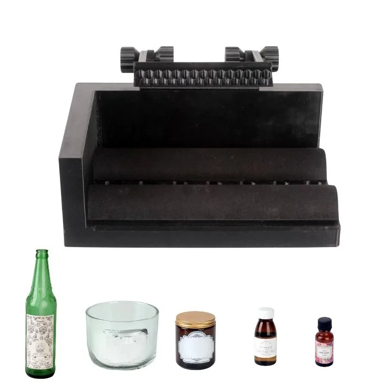 Adjustable Manual Wine Bottle Label Positioning Applicator For Bottle Sticker Mounting