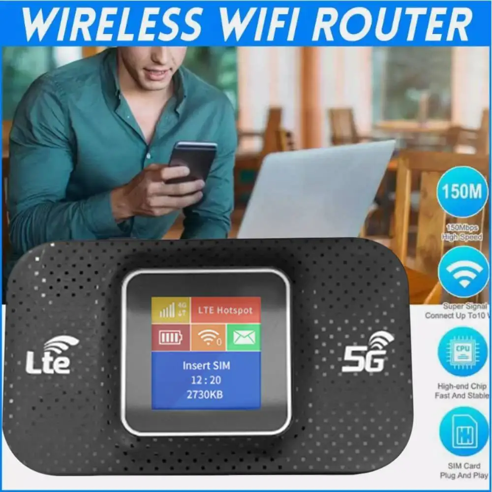

4G Lte WIFI Router 3650mAh Mobile WiFi Router Sim Card Slot Mini Outdoor Hotspot 150Mbps Pocket WIFI Router WIFI Hotpot for Car