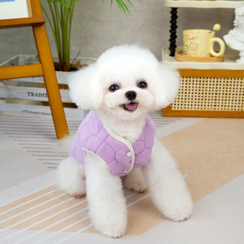 ABUP-Pet Clothes Autumn And Winter Dog Clothes Teddy Cat Pet Clothes Winter Peach Cotton-Padded Clothes