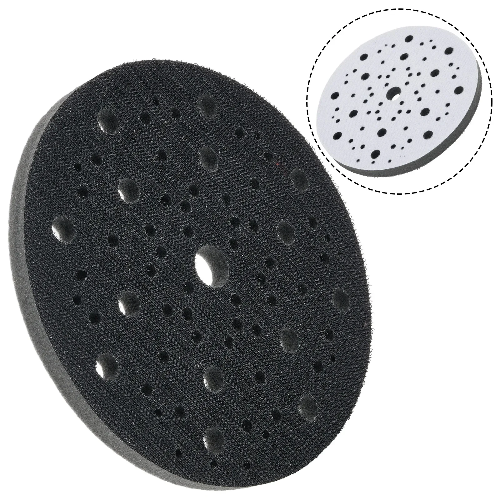 Hot Sale Accessories High Quality Polishing Pad Interface Pads Hook & Loop 70 Holes Black Grinding Power Tools