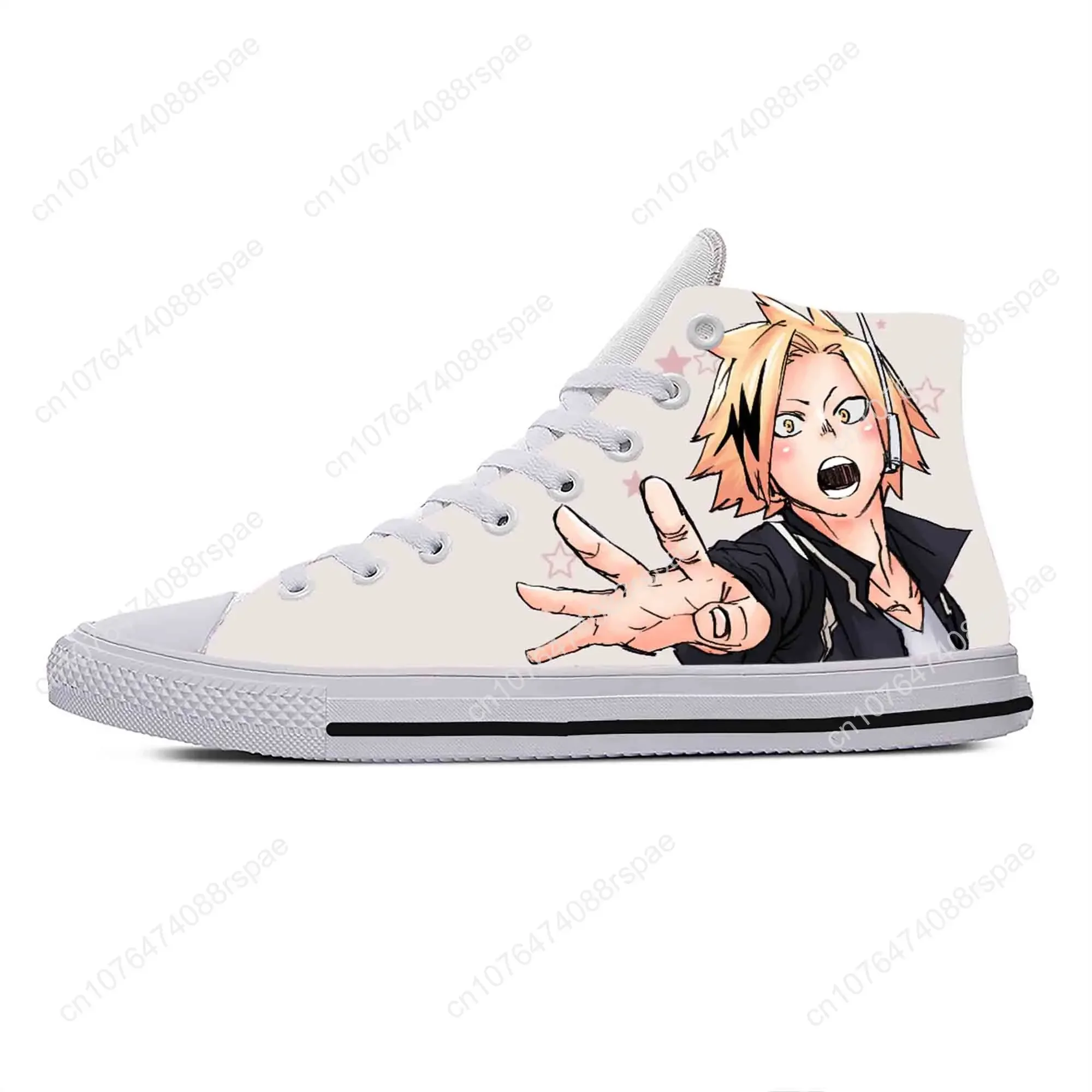 Baskets montantes respirantes pour hommes et femmes, chaussures de gril décontractées, impression 3D, My foreAcademia, Kaminari Denki, Anime Manga Comic