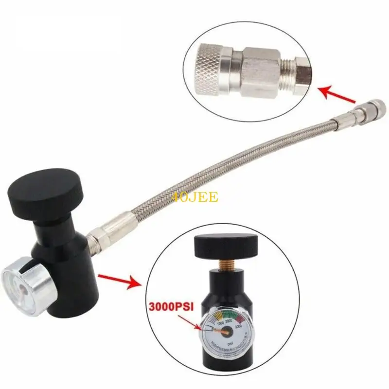 40JE Metal Fast Release CO2 Inflator Fittings G1/2 Thread Precise Airflows Control
